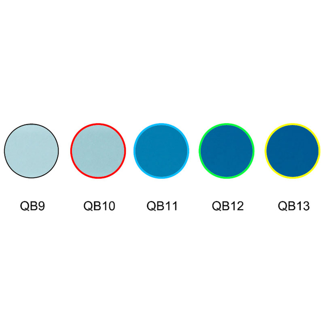 Filtro de vidrio óptico de absorción de color azul QB9 QB10 QB11 QB12 QB13