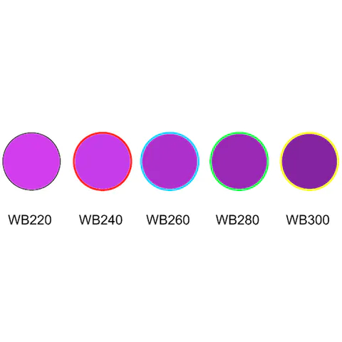 Vidrio uviol Vidrio coloreado UV Vidrio ultravioleta WB220 WB240 WB260 WB280 WB300