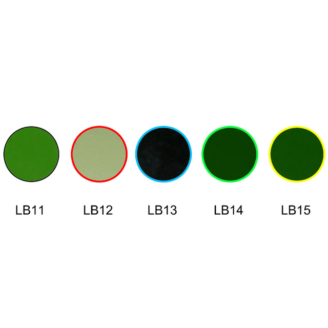 Filtro absorbente de vidrio de color verde LB11 LB12 LB13 LB14 LB15