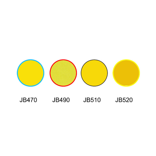 Filtro de vidrio color amarillo vidrio dorado JB470 JB490 JB510 JB520
