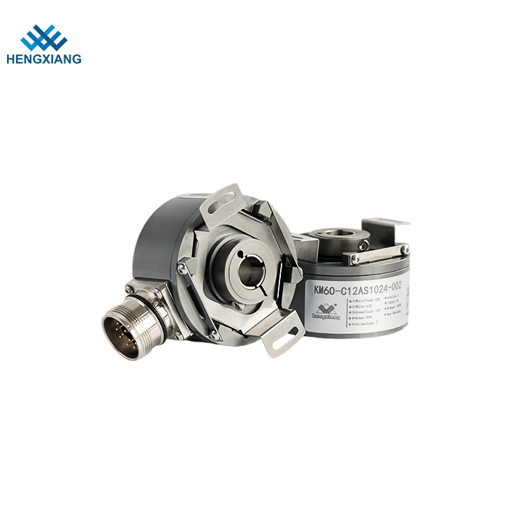 Para servomotor de 24v, codificador de alta precisión de eje hueco de 12mm KM60, codificador absoluto de 5000 rpm, orificio pasante de 16-32 bits